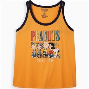 Sizes 0 and 1: Torrid Peanuts Ringer Tank